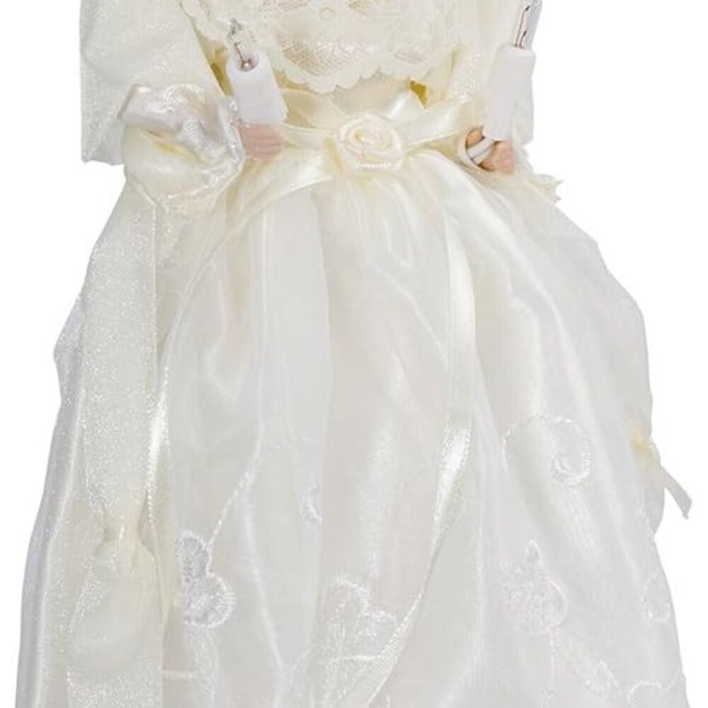 Kurt Adler 10-Inch UL 10-Light Gold/Ivory Angel Treetop